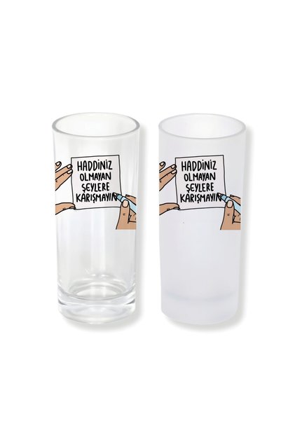 Raki Glass with Warning Notice, with or Without Ice Options – 1 Stylish Presentation Glass 0100