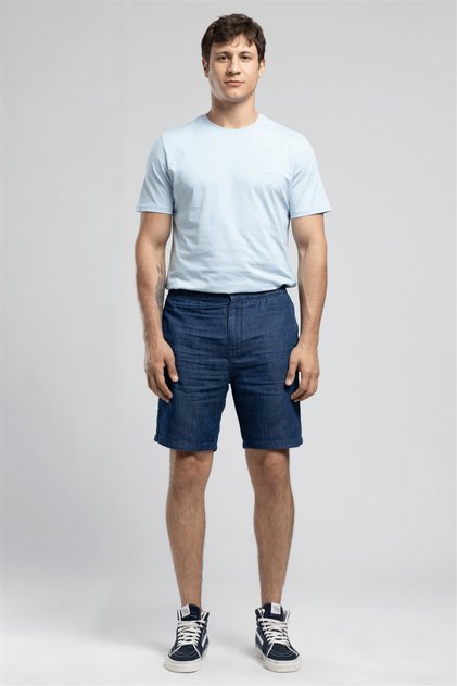 Burfy Men's Relaxed Fit Jean Shorts Blue