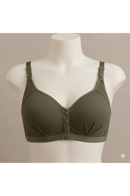 Front Snap (Buttoned) Mesh Bra