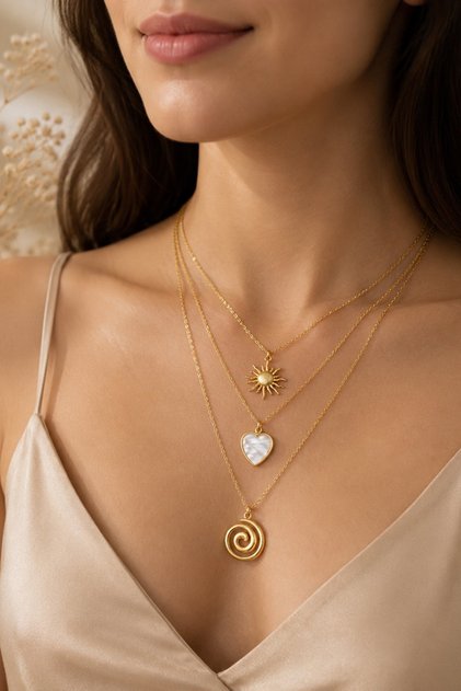 Love 3 lü kolye seti