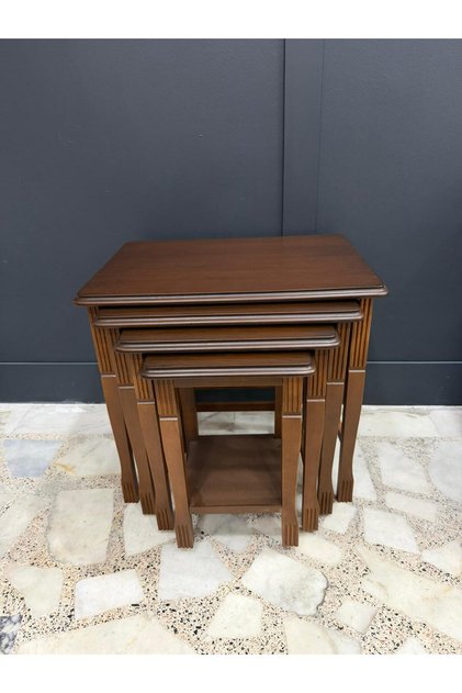 Safkalp Home Klasik Dörtlü Zigon Sehpa Takımı