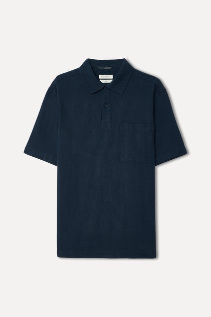 Men's Navy Blue Regular Fit Short Sleeve Shirt