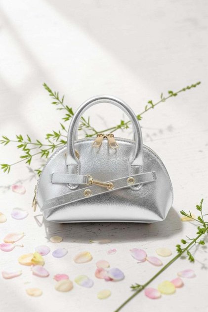 Mira Silver Hand & Shoulder Bag