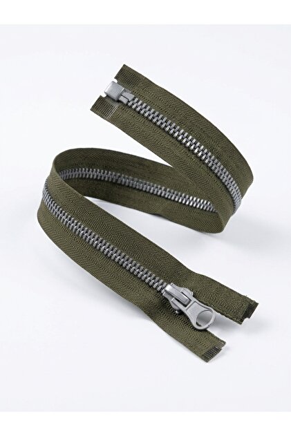 T6 Bone Plastic Toothed Mont Zipper Khaki 35 cm 5 Pieces