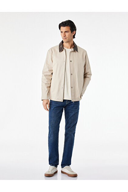 Regular Waist Pocketed Cotton Slim Fit Jean Trousers - Brad Jean