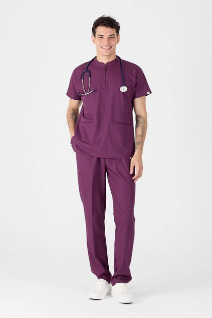 Lycra Mürdüm Hakim Collar Scrubs Jersey