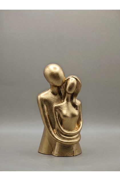 10CM - Premium - Altın Renk - Sevgili Biblo