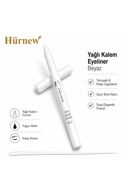HÜRNEW ultra yağlı kalem eyliner beyaz