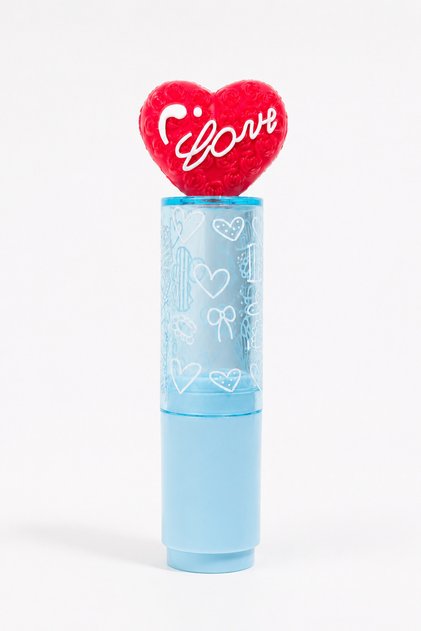 Şeffaf Lip Balm Dudak Balmı, Kalp Kapaklı Lila Görünümlü Renksiz Dudak Bakım Balmı, Parlak Bitişli Günlük Balm