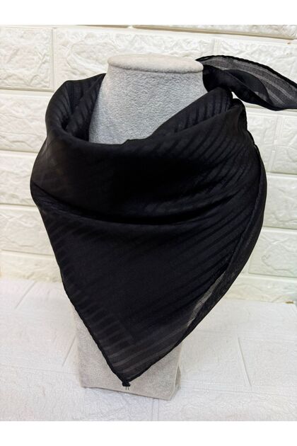 Black line pattern scarf bandana 50 cm