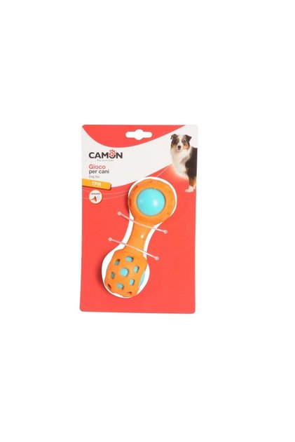 Tpr Ball and Squeaky Bone Shaped Fun Dog Toy 16 cm