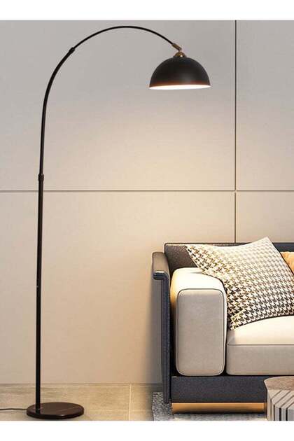 Creative Dome Atmosphere Standing Floor Lamp Modern Marble Base Black