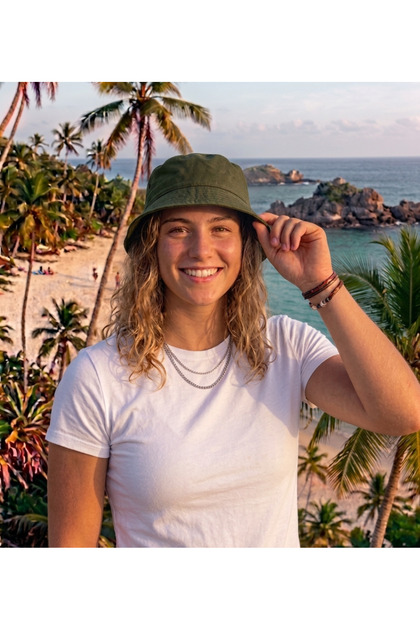 Luxury Khaki Color Women's Special Size Foldable and Easy-To-Carry Sun Protection Summer Bucket Hat (Bucket-Fisherman-Safari) Daily Hat