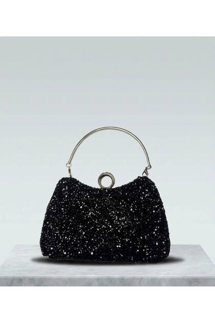 Luna Crystal Aura Clutch Evening Dress Bag