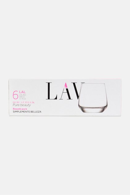 6 Pieces Whisky Lal Glass, Transparent