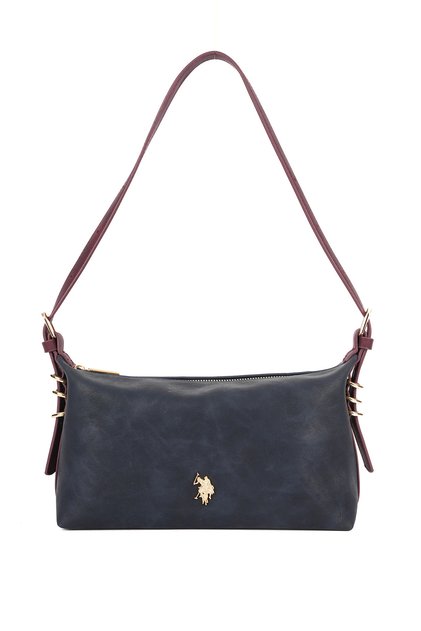 Navy Blue-Claret Red Women's Shoulder Bag Us26618