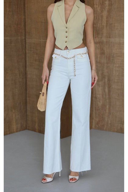 Wide Leg-8158-Ekru - Bp Ekru 34/40