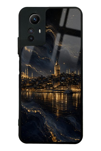 Xiaomi Redmi Note 12S Golden Galata Night Design Glossy Phone Case