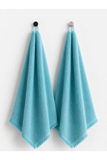 Fringed 40X70 Cotton Kitchen Drying Towel Set of 2