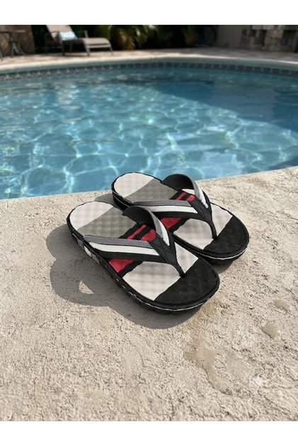 Orthopedic Massage Sole Flip Flops Daily Pool Bathroom Non-Slip Sole Men's Slippers