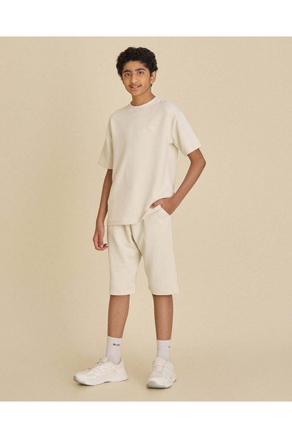Senior Boys Beige Jacquard Set