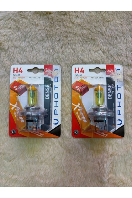 APS - H4 24V LİMON SARISI FAR AMPULÜ TAKIMI (1 ÇİFT)