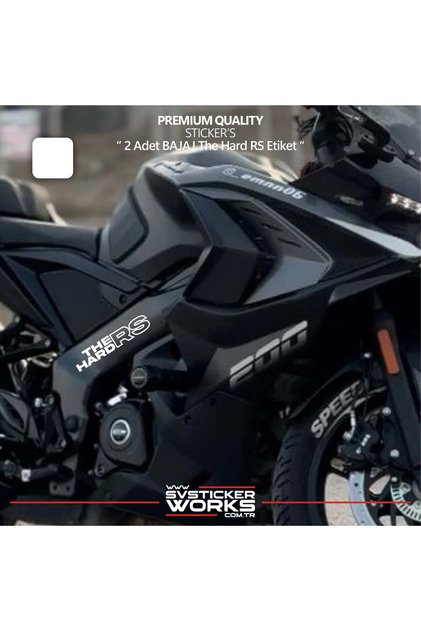 Bajaj the Hard Rs Sticker High Quality Foil 2 Pieces Sticker Label