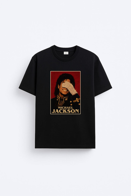 Michael Jackson Printed Cotton Black T-Shirt T-Shirt