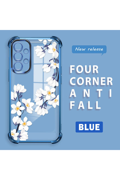 Samsung Galaxy A13 4g Compatible Transparent Back Four Corners Reinforced Impact Protection Silicone Case