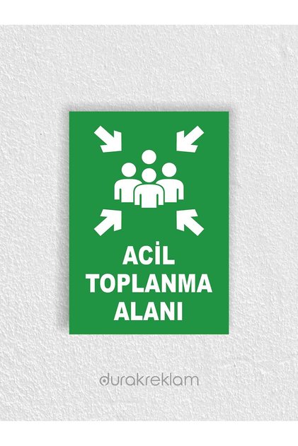 Emergency Assembly Area Warning Sign A3 30X40 cm