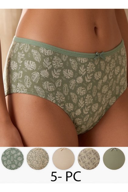 Set of 5 - Intimates Briefs with Bow Detail