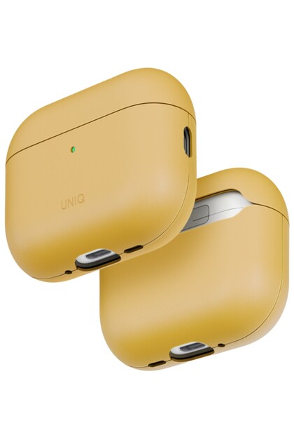 AirPods Pro3 ゴールドケース付き UNIQ Better By Design Airpods Pro 3 Kılıf Vegan Deri Kapak Premium
