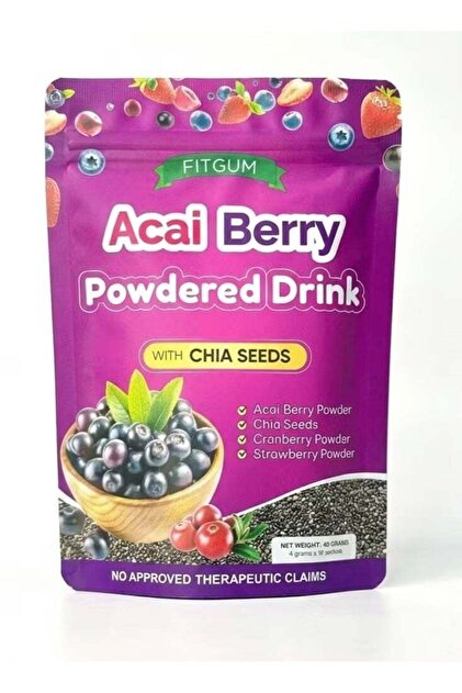 Fia Jam Acai Berry Drink Powder with Chia Seeds