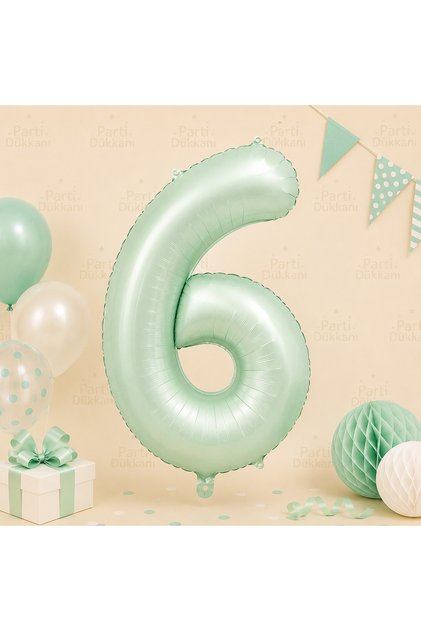 16 Inch 36 cm Green 6 Number Foil Balloon Birthday Age Balloon Party Decoration