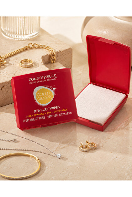 Connoisseurs Gold / Silver Jewelry Cleaning Polishing Wipes / Jewellery Care Wipes 25 Pcs