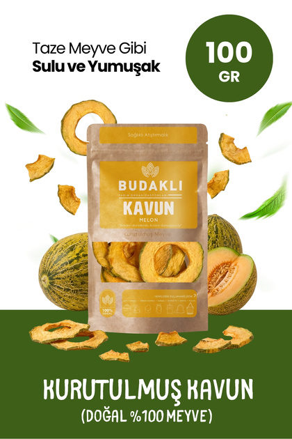 Kurutulmuş Kavun 100 Gr %100 Meyve Katkısız İlave Şekersiz Meyve Kurusu Yumuşak Sağlıklı Atıştırmalık