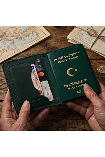 Pasaport CÜZDANI KILIFI Kişiye Özel V3 El Yapımı Hakiki Gerçek Deri Kılıf Kadın Erkek