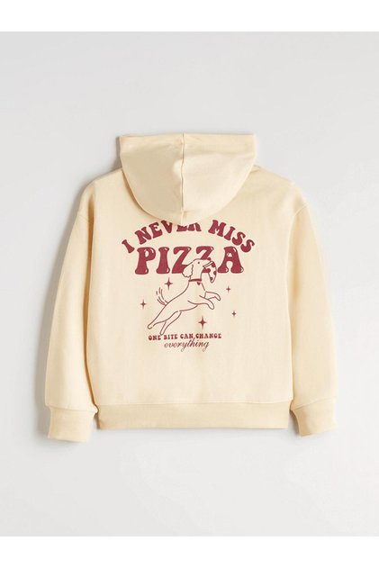 Hooded Printed Girls' Sweatshirt