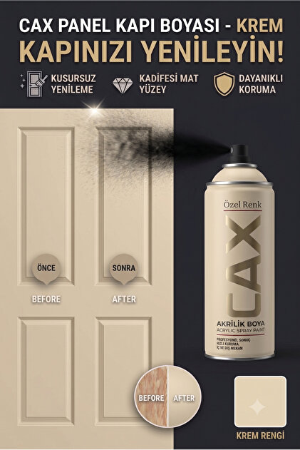 CAX Panel Kapı Boyası - Akrilik Boya Ahşap Ve MDF Kapı Yenileme Boyası