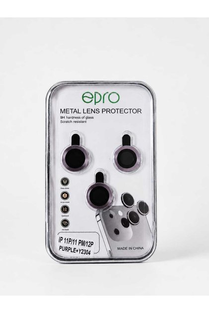 iPhone 11 Pro - 11 Pro Max - 12 Pro Compatible Camera Lens Protector Purple