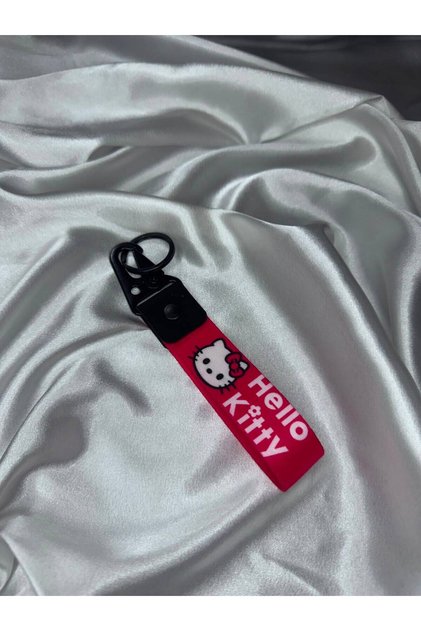 Pink Patterned 15 cm Fabric Keyring Quality Auto-Moto Accessory Double-Sided Printing