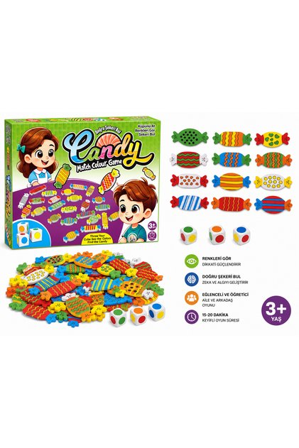 Candy Şeker Eşleştirme - Eğlenceli ve Eğitici Kutu Oyunu