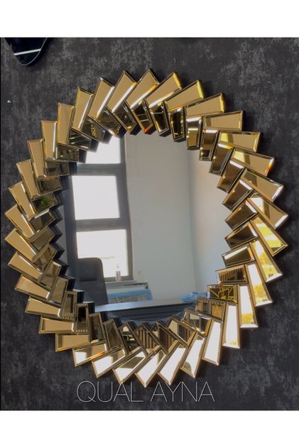 Gold 100 cm Çapında Ayna