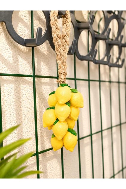 Dekoratif Yapay Limon Demeti Asma Süs – Sarı Limonlu Dekorasyon Aksesuarı