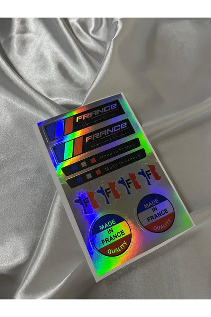 FRANCE KELEBEK CAM HOLOGRAM STİCKER YENİ SERİ