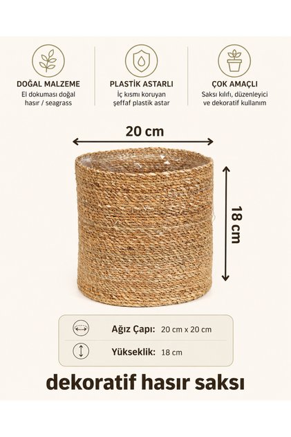 Knitted Round Basket Made of Natural Fibers Cobalt I, Sold Individually in 6 Different Sizes