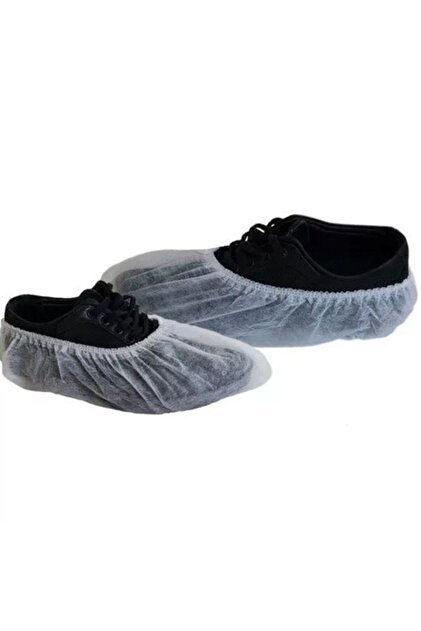 100 Pieces of Tela Spunbond Nonwoven Cloth Shoe Covers Disposable Non-Slip Elastic White Shoe Covers