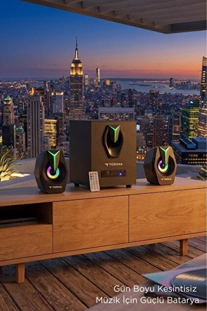 Torima Bilgisayar Hoparlörü Rgb Işıklı 2in1 Subwoofer Bluetooth