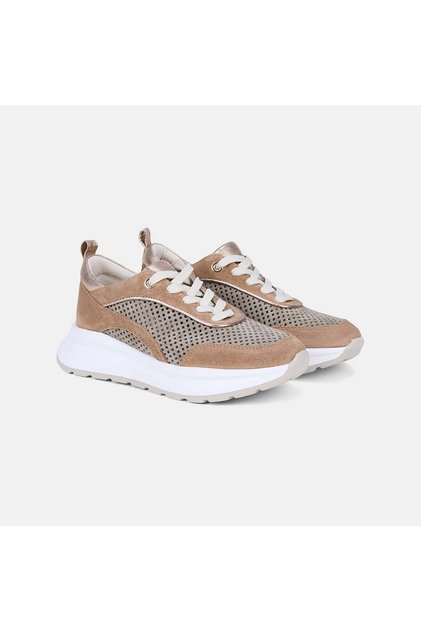 Women's Mink Lace-Up Thick Soled Suede Sports Shoes