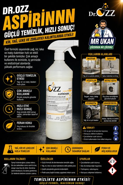 Aspırinnm Temizlik Sıvısı Çok Amaçlı Temizleyici